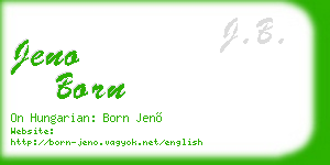 jeno born business card