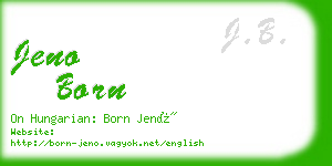 jeno born business card